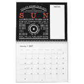 Calendrier Symbole d'astronomie détaillé (Jan 2027)