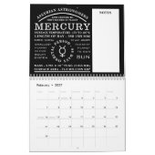 Calendrier Symbole d'astronomie détaillé (Feb 2027)