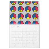 Calendrier Symbole de paix impressionnant (Jan 2027)