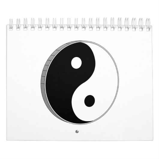 Calendrier Symbole de Yin Yang Black and White (Protection)