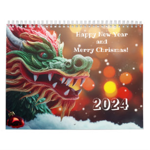 Calendrier symbole dragon chinois 2024