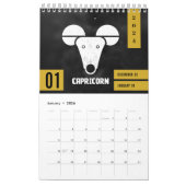 Calendrier Symbole géométrique Vedic Rashi par mois (Jan 2026)