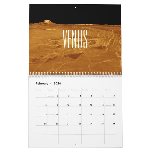 Calendrier Système solaire (Feb 2026)