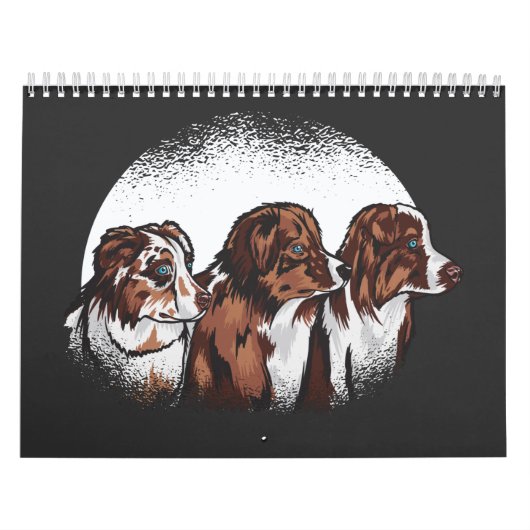 Calendrier T-Shirt, chien berger australien (Protection)