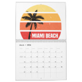 Calendrier T-shirt plage de Miami (Mar 2026)