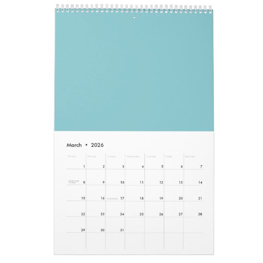 Calendrier Tableau 1-12 - Tableau bleu de multiplication (Mar 2026)