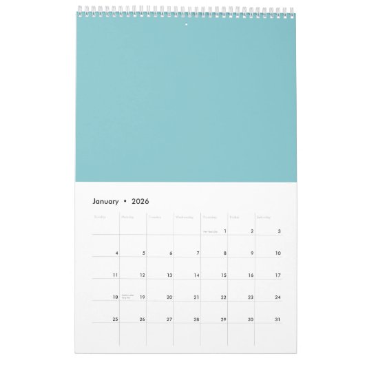 Calendrier Tableau 1-12 - Tableau bleu de multiplication (Jan 2026)