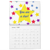 Calendrier Tableau de bord sur l'Arrière - plan jaune (Jan 2027)