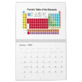 Calendrier Tableau périodique des éléments (Jan 2027)