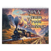 Calendrier Tableaux De Train À Vapeur, 12 Différents, (Protection)