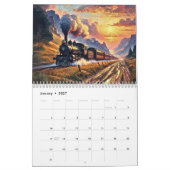 Calendrier Tableaux De Train À Vapeur, 12 Différents, (Jan 2027)