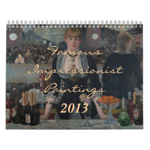 Calendrier Tableaux impressionnistes célèbres ~ Changements