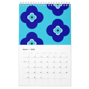 Calendrier Talisman protecteur du mauvais œil bleu et art Naz