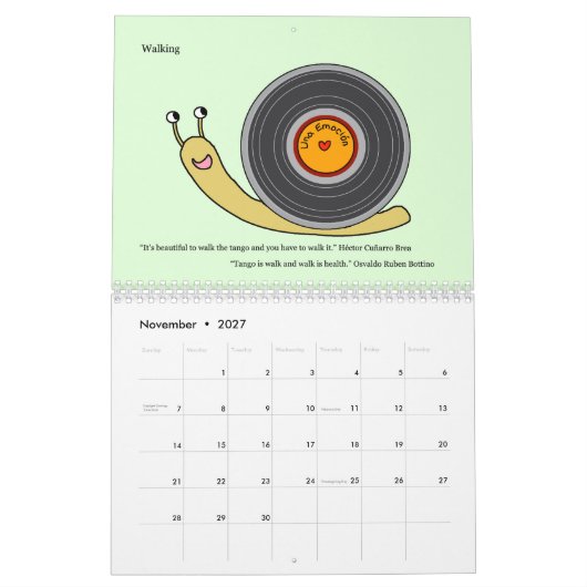 Calendrier Tango est un sentiment (Nov 2027)