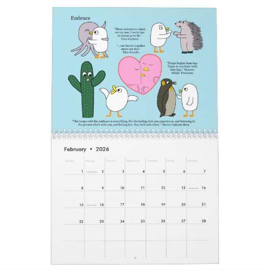 Calendrier Tango is a Feeling  (Feb 2026)