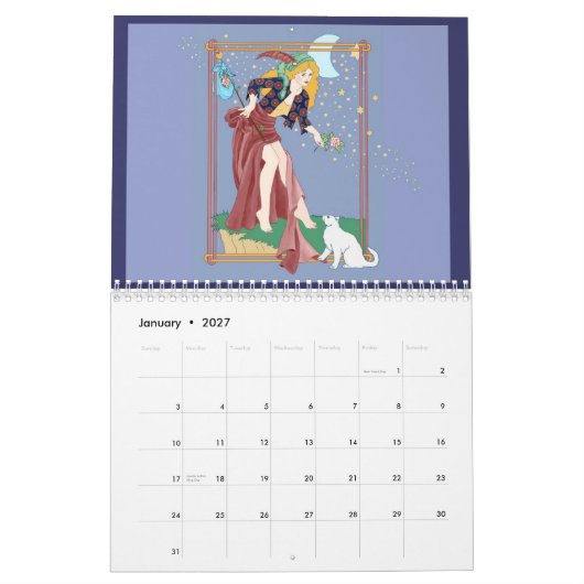 Calendrier Tarot et d'autres Imaginings (Jan 2027)