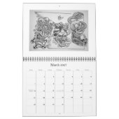 Calendrier TATOUAGE calandar de la conception RITON de (Mar 2027)