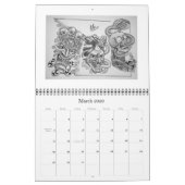 Calendrier TATOUAGE calandar de la conception RITON de (Mar 2026)