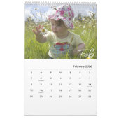 Calendrier Taupe minimaliste 2025 Nom de famille Photo (Feb 2026)