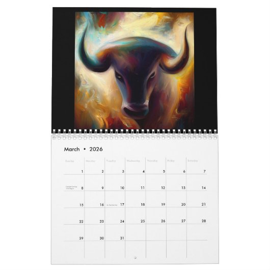 Calendrier Taurus (Mar 2026)