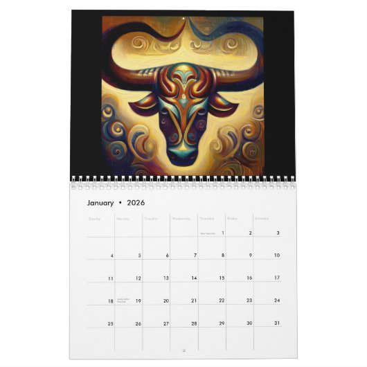 Calendrier Taurus (Jan 2026)
