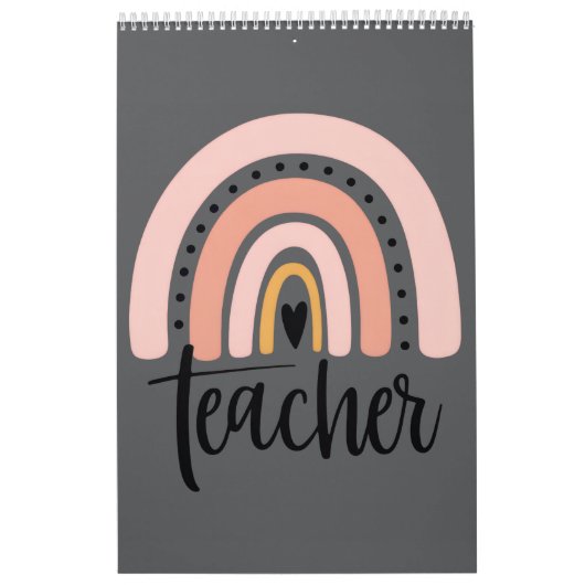 Calendrier Teach Teacher Love Inspire Gift Rainbow  (Protection)
