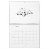 Calendrier Teckel, Cadeau mural de chien saucisse (Mar 2027)