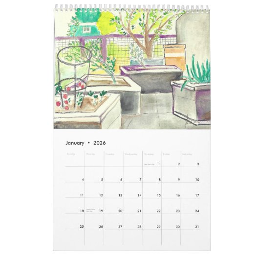 Calendrier Temescal Edible Gardens Calendar (Jan 2026)