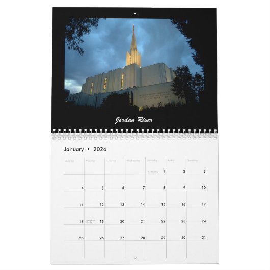Calendrier Temples 2018 de LDS (Jan 2026)