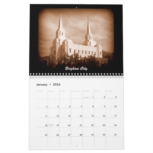 Calendrier Temples LDS 2016 (Jan 2026)