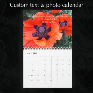 Calendrier Texte personnalisé et photos Inspiration Bible Écr