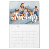 Calendrier Texte simple du script de collage de la famille de (Jan 2027)