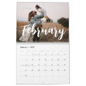 Calendrier Texte simple du script de collage de la famille de (Feb 2027)