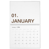Calendrier TextLogo personnalisé mis à jour (Jan 2026)