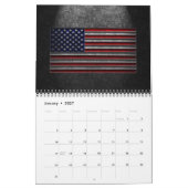Calendrier Texture de la pierre du drapeau américain (Jan 2027)