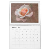 Calendrier texturisé de roses pour 2014 (Feb 2026)