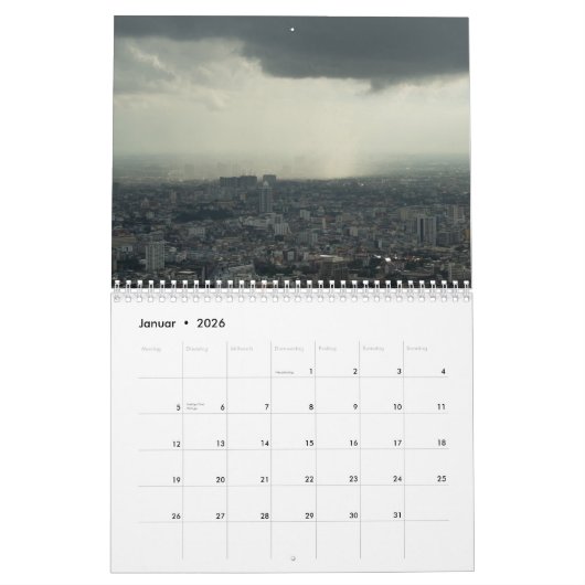 Calendrier Thaï Nature (Jan 2026)