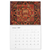 Calendrier Thangkas tibétains antiques (Jan 2027)