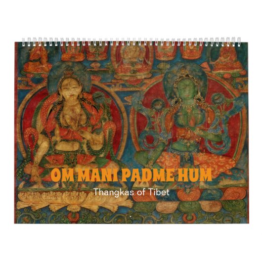 Calendrier Thangkas tibétains antiques (Protection)