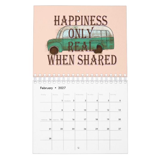 Calendrier The Magic Bus: Happiness Only Real When Shared - (Feb 2027)