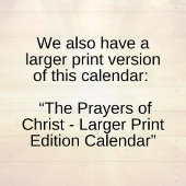 Calendrier The Prayers of Christ Inspirational