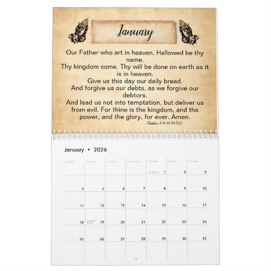 Calendrier The Prayers of Christ - Larger Print Edition (Jan 2026)