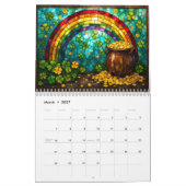 Calendrier Thème Kwanzaa de style vitrail pour décembre (Mar 2027)