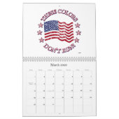 Calendrier These Colors Don't Run ! American Flag & Stars (Mar 2026)