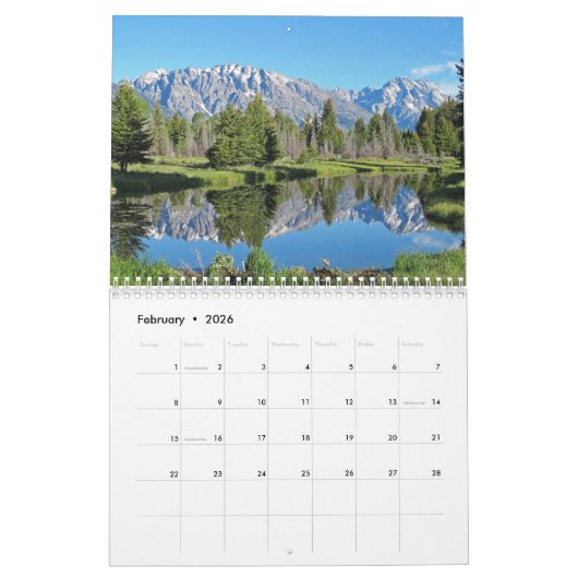 Calendrier Those Grand Tetons, a 12-Month 2026 Calendar (Feb 2026)