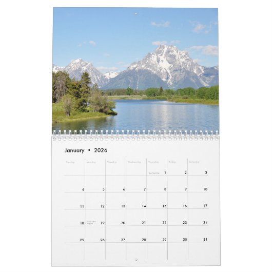 Calendrier Those Grand Tetons, a 12-Month 2026 Calendar (Jan 2026)