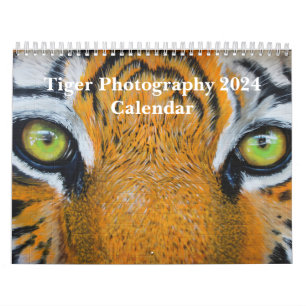 Calendrier Tiger Photographie Animal sauvage 2024