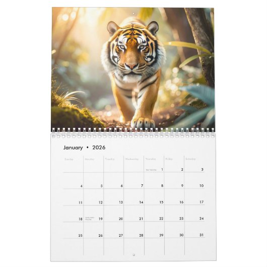CALENDRIER TIGER SOUL (Jan 2026)