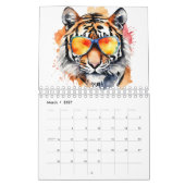 Calendrier Tigres aquarelles (Mar 2027)