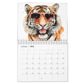 Calendrier Tigres aquarelles (Jan 2026)